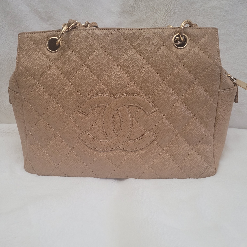 Chanel Chic Tan Quilted Leather Tote